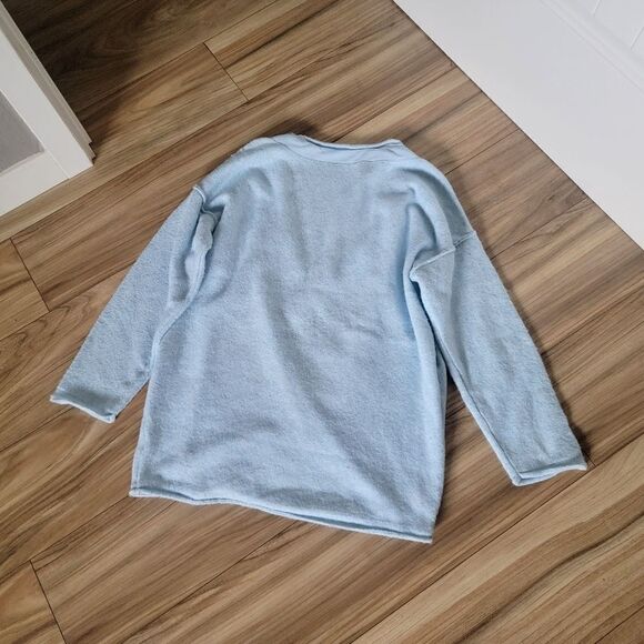 🆕 Free People Intimately Living In This Pullover Soft Cozy Sweater Light Blue - Picture 9 of 14